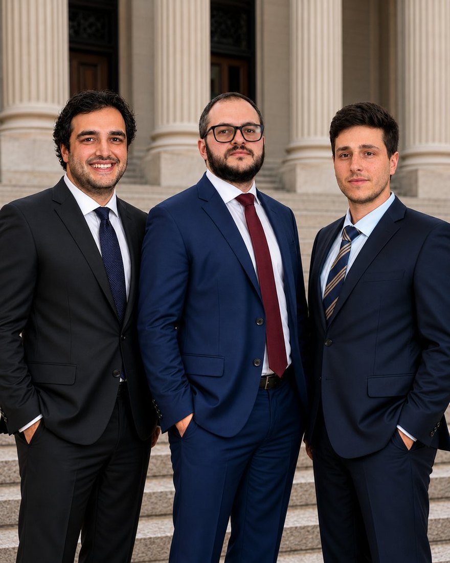 The Usher Law Group attorneys outside the courthouse